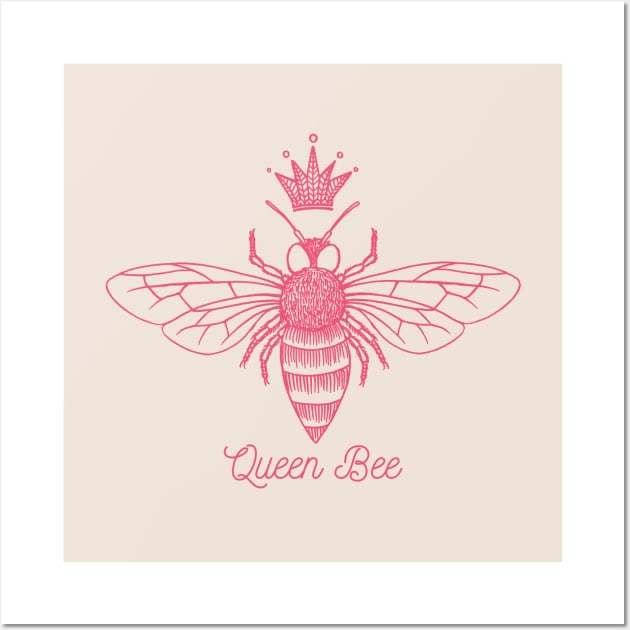 Queen Bee - Pink Wall Art by Olooriel